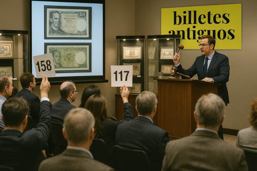 Subasta de billetes antiguos